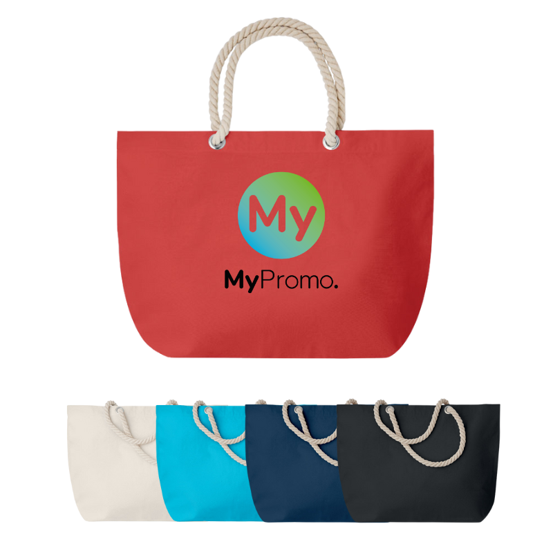 Strandtas | Katoen 220 g/m² | 55x39 cm | Koordhandvat