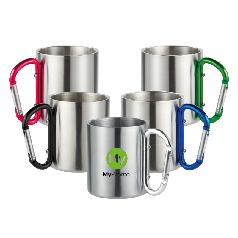 Thermobecher | Edelstahl | Karabinergriff | 220 ml