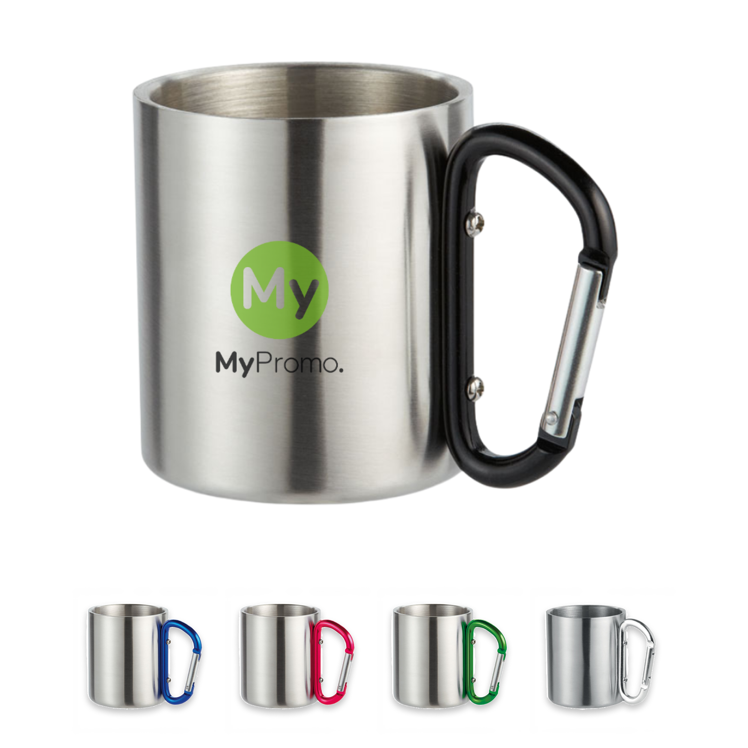 Thermobecher | Edelstahl | Karabinergriff | 220 ml