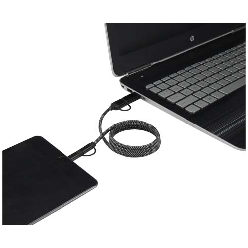 5-in-1 Ladekabel | Recyceltes Aluminium und recycelter PET-Polyester | 65 W | 100 cm | Magnetisch