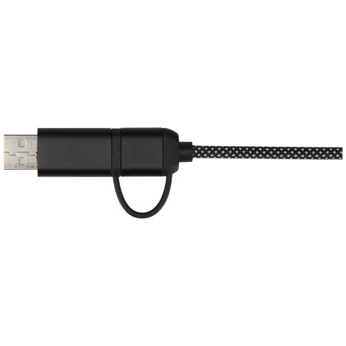 5-in-1 Ladekabel | Recyceltes Aluminium und recycelter PET-Polyester | 65 W | 100 cm | Magnetisch