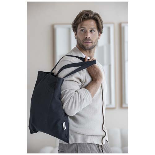 Tote bag | Recycled cotton 140 g/m² | 7L | 30-cm long shoulder handles