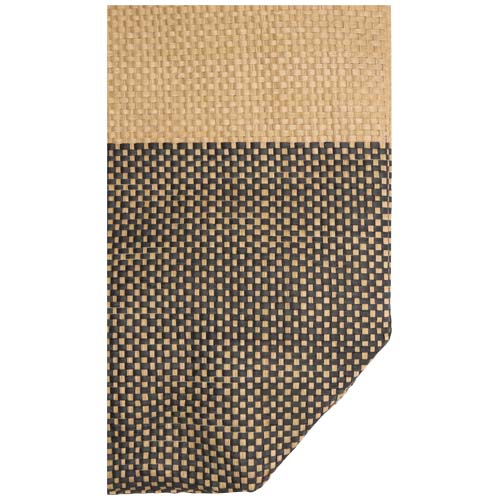 Tragetasche | FSC-zertifiziertes gewebtes Strohpapier | Reißverschluss | 30 cm lange Griffe