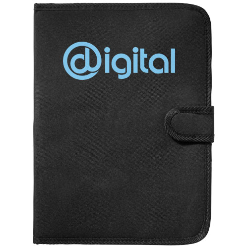 A4 Portfolio | Polyester | Klettverschluss | 20-seitiger liniertes Notizblock | schwarz A4 Portfolio | Polyester | Klettverschluss | 20-seitiger liniertes Notizblock | schwarz