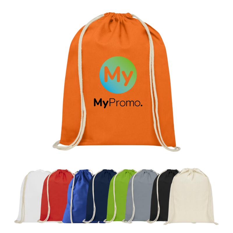 Drawstring backpack | Cotton 100 g/m² | 33x44cm | Many colours available