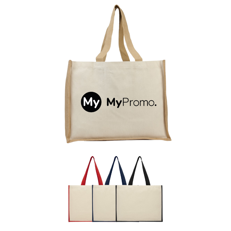 Boodschappentas | Canvas 320 g/m² en jute 320 g/m² | 23 L | Draagvermogen tot 12 kg | OEKO-Tex gecertificeerd