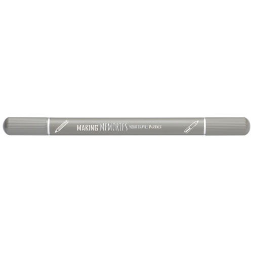 Balpen & A5 notitieboekje set | Gerecycled polyester & papier | 80 gelinieerde vellen | Duurzaam | grijs Balpen & A5 notitieboekje set | Gerecycled polyester & papier | 80 gelinieerde vellen | Duurzaam | grijs