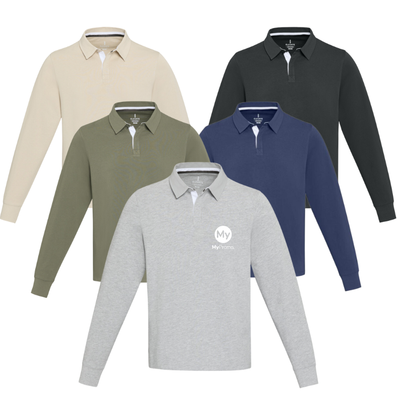 25 Bedrukte Clyde unisex GOTS organic rugbypolo sweatshirt