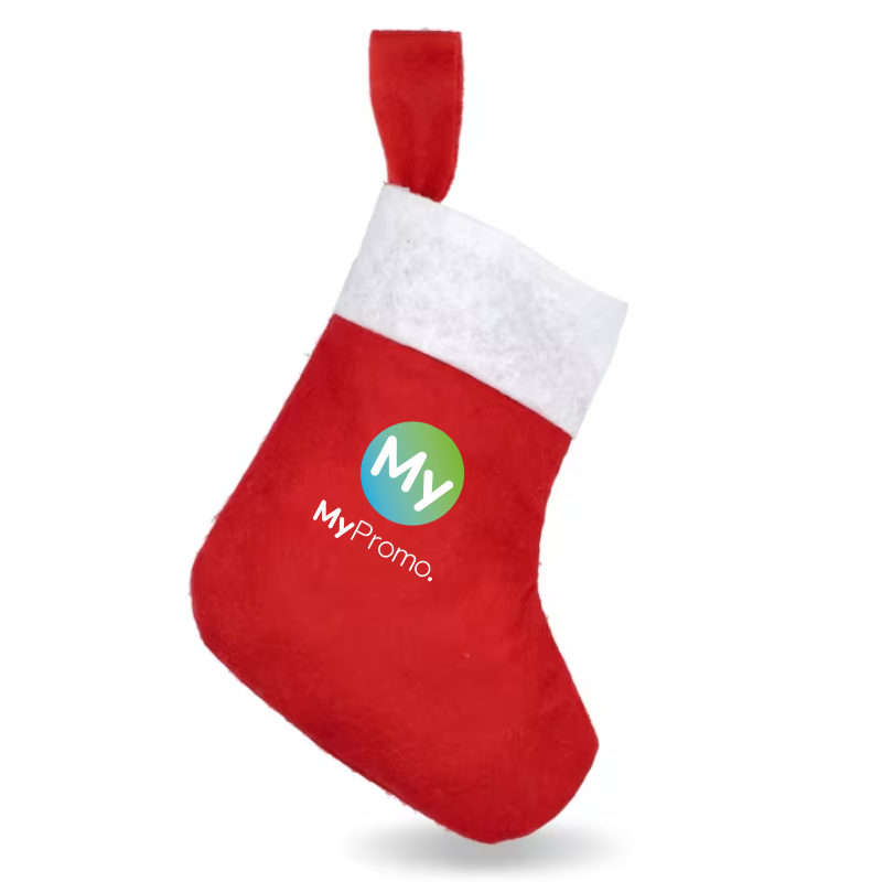 Chaussette de Noël | Polyester | Festif | Blanc / Vert