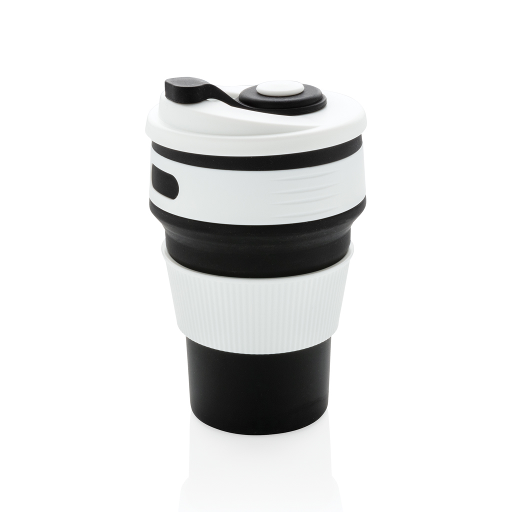 Foldable cup | Silicone | 350 ml | black Foldable cup | Silicone | 350 ml | black