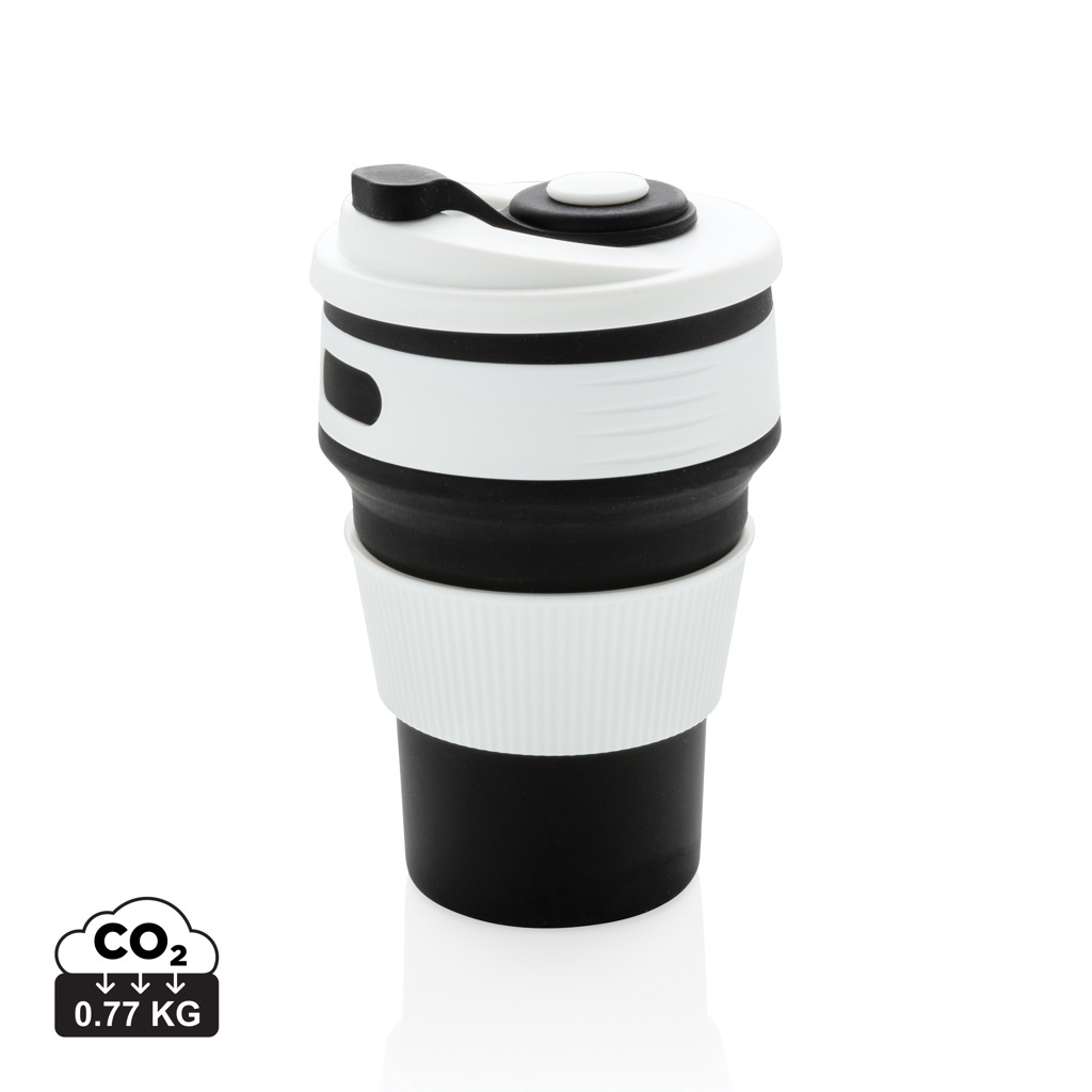 Taza plegable | Silicona | 350 ml | negro