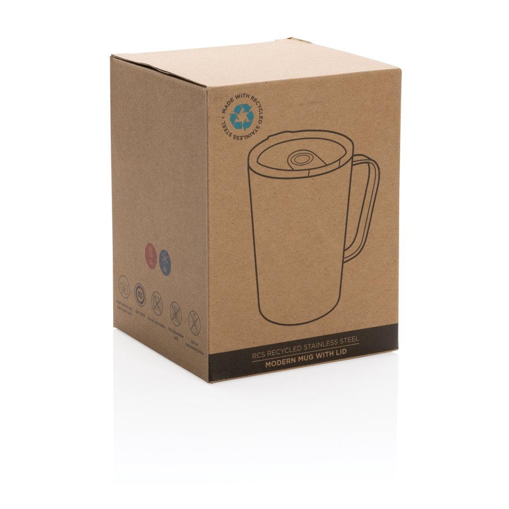 Vacuum mug with lid | Recycled stainless steel | 0,42L | BPA free | Sustainable | anthracite Vacuum mug with lid | Recycled stainless steel | 0,42L | BPA free | Sustainable | anthracite