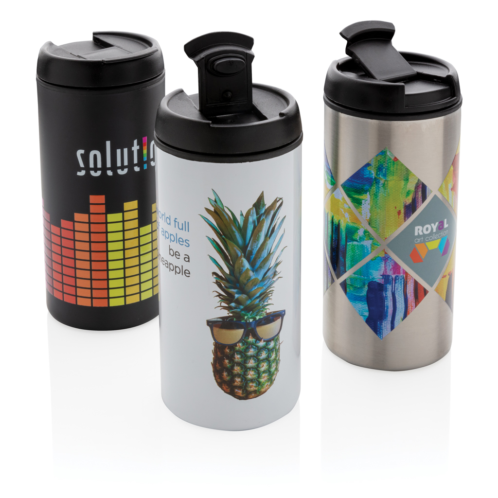 Tumbler | Recycled stainless steel | 300ml | Durable | black Tumbler | Recycled stainless steel | 300ml | Durable | black