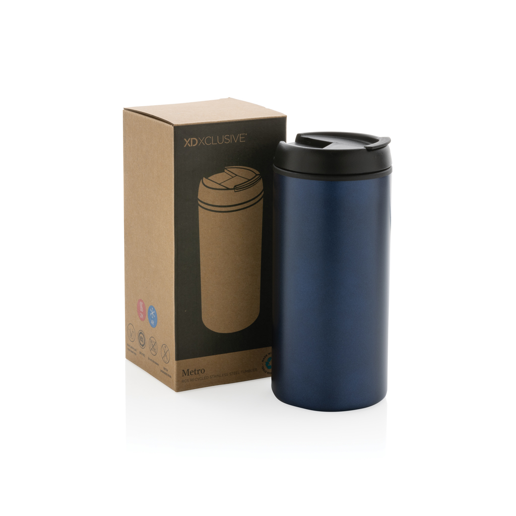 Thermosbeker | Gerecycled roestvrij staal | 300ml | Duurzaam | blauw