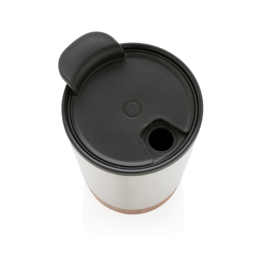 Thermo cup | Recycled stainless steel | 300ml | Unique cork base | silver