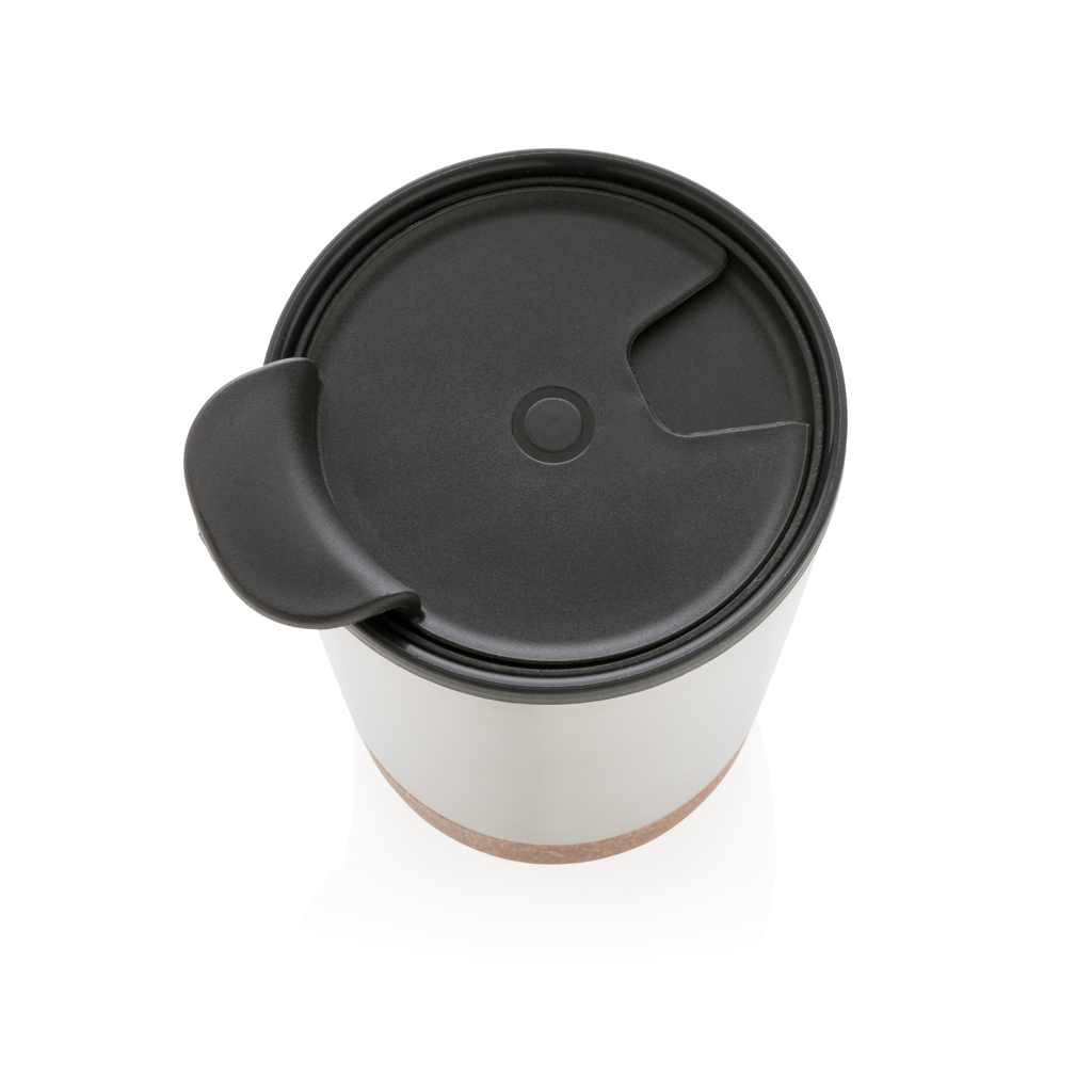 Thermo cup | Recycled stainless steel | 300ml | Unique cork base | silver
