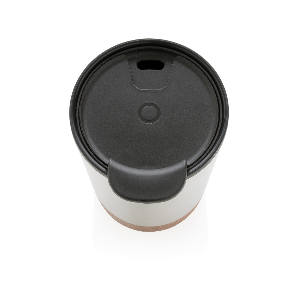 Thermo cup | Recycled stainless steel | 300ml | Unique cork base | silver