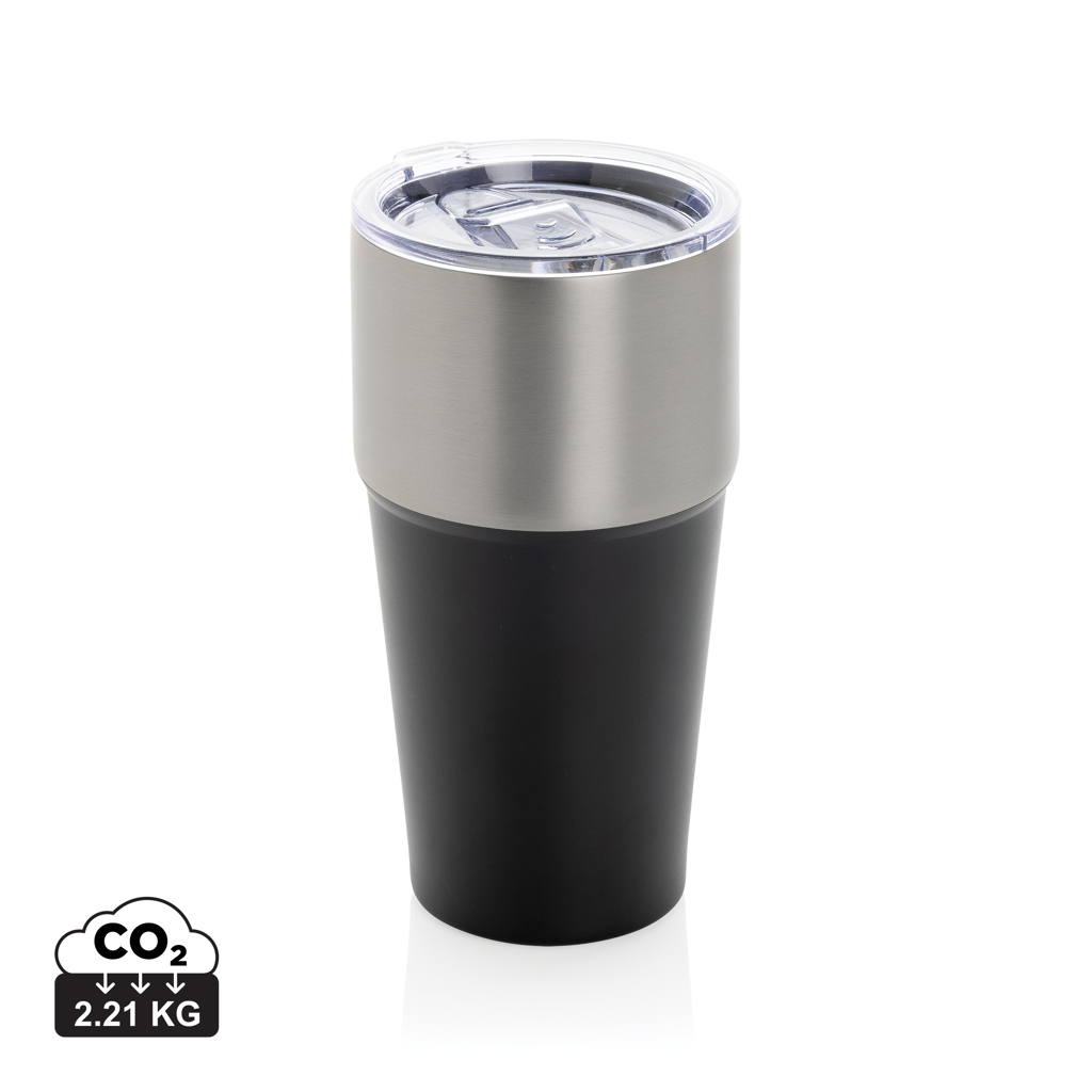 Vaso térmico | Acero reciclado | 500ml | Mantiene caliente durante 5 horas | Sostenible | negro