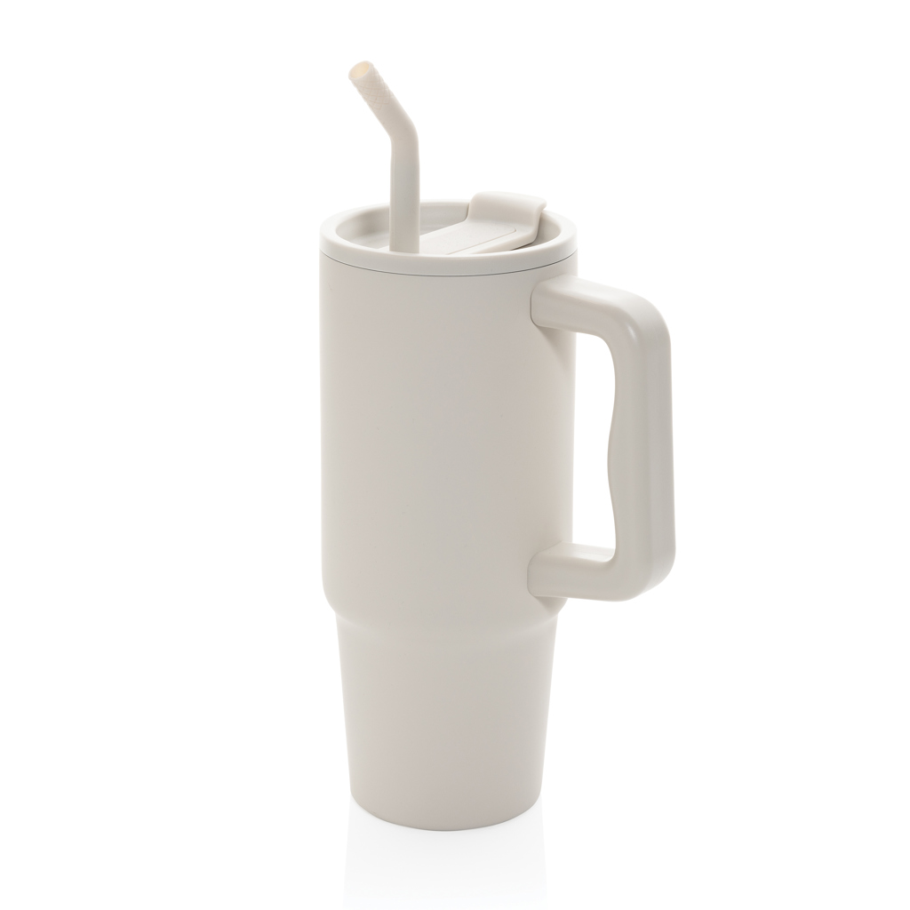 Thermosbeker | rRVS | 900ml | Rietje | Stanley look-a-like | beige Thermosbeker | rRVS | 900ml | Rietje | Stanley look-a-like | beige