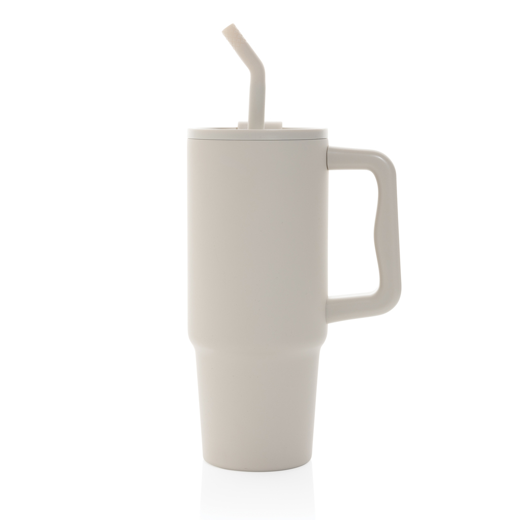 Thermosbeker | rRVS | 900ml | Rietje | Stanley look-a-like | beige Thermosbeker | rRVS | 900ml | Rietje | Stanley look-a-like | beige