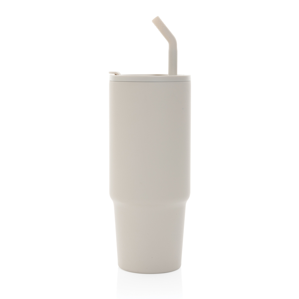 Thermosbeker | rRVS | 900ml | Rietje | Stanley look-a-like | beige Thermosbeker | rRVS | 900ml | Rietje | Stanley look-a-like | beige