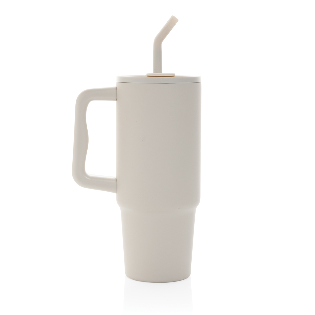 Thermosbeker | rRVS | 900ml | Rietje | Stanley look-a-like | beige Thermosbeker | rRVS | 900ml | Rietje | Stanley look-a-like | beige