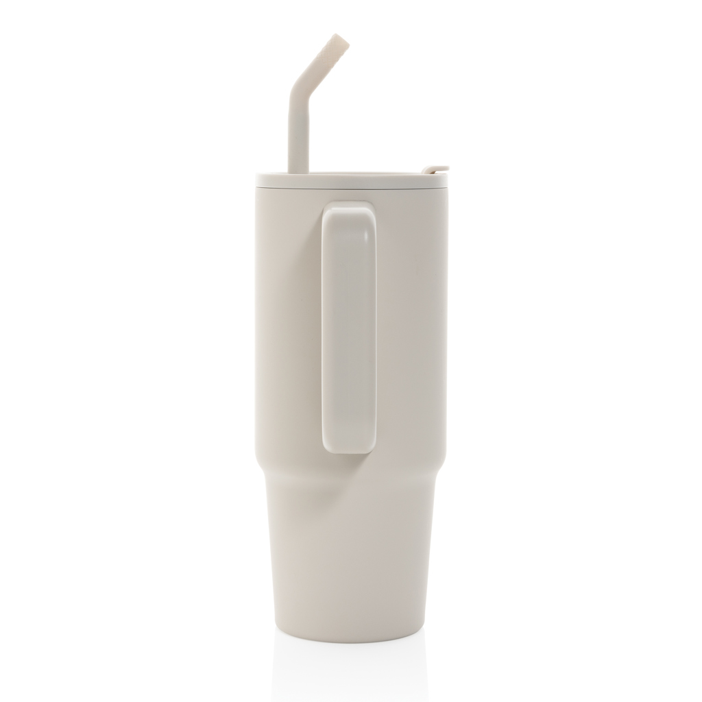 Thermosbeker | rRVS | 900ml | Rietje | Stanley look-a-like | beige Thermosbeker | rRVS | 900ml | Rietje | Stanley look-a-like | beige