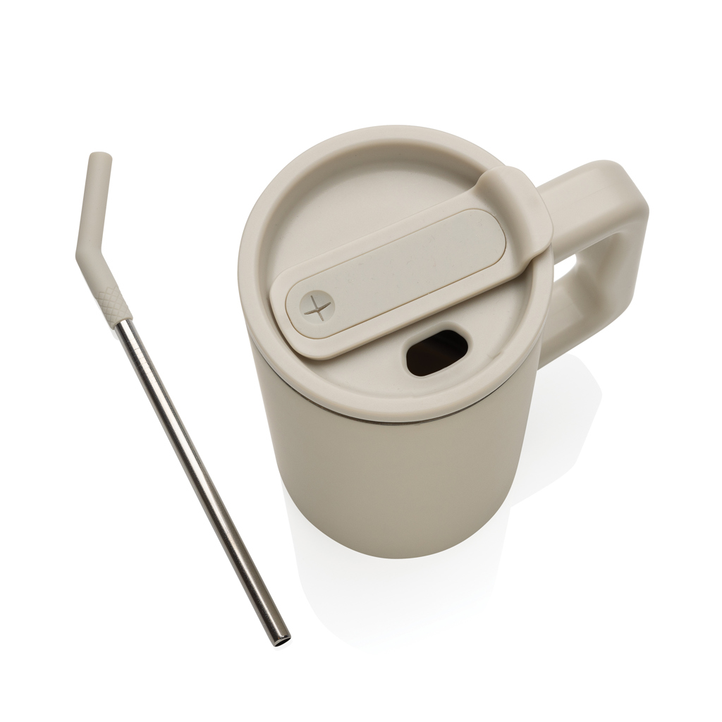 Thermosbecher | Edelstahl | 800ml | Strohhalm | Stanley Doppelgänger | beige