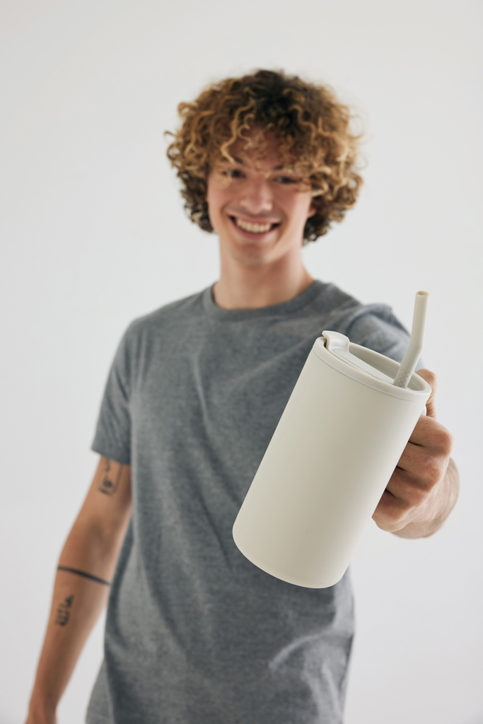 Thermosbecher | Edelstahl | 800ml | Strohhalm | Stanley Doppelgänger | beige