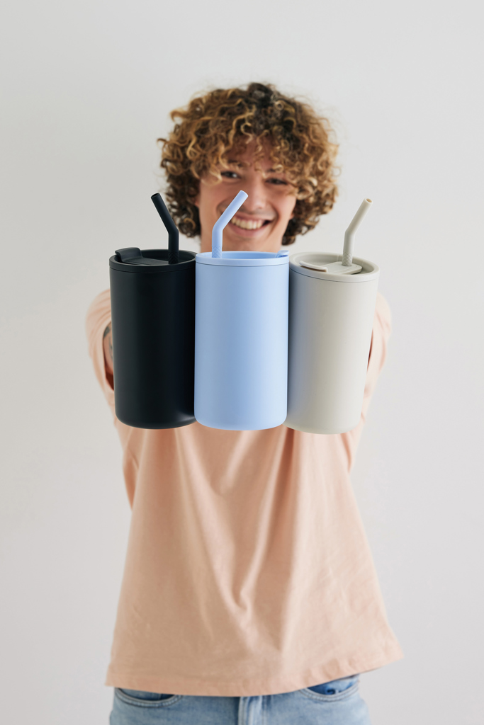 Thermosbecher | Edelstahl | 800ml | Strohhalm | Stanley Doppelgänger | beige