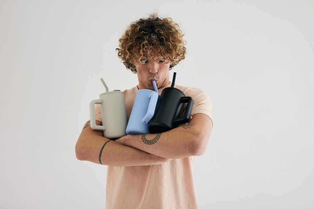 Thermosbecher | Edelstahl | 800ml | Strohhalm | Stanley Doppelgänger | beige