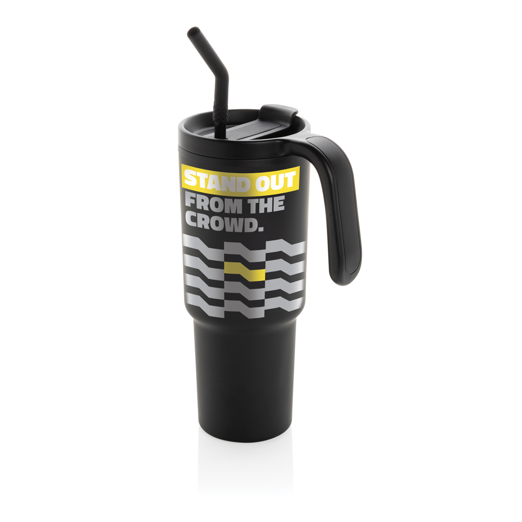 Mug 900ml en acier certifié RCS Graphic noir