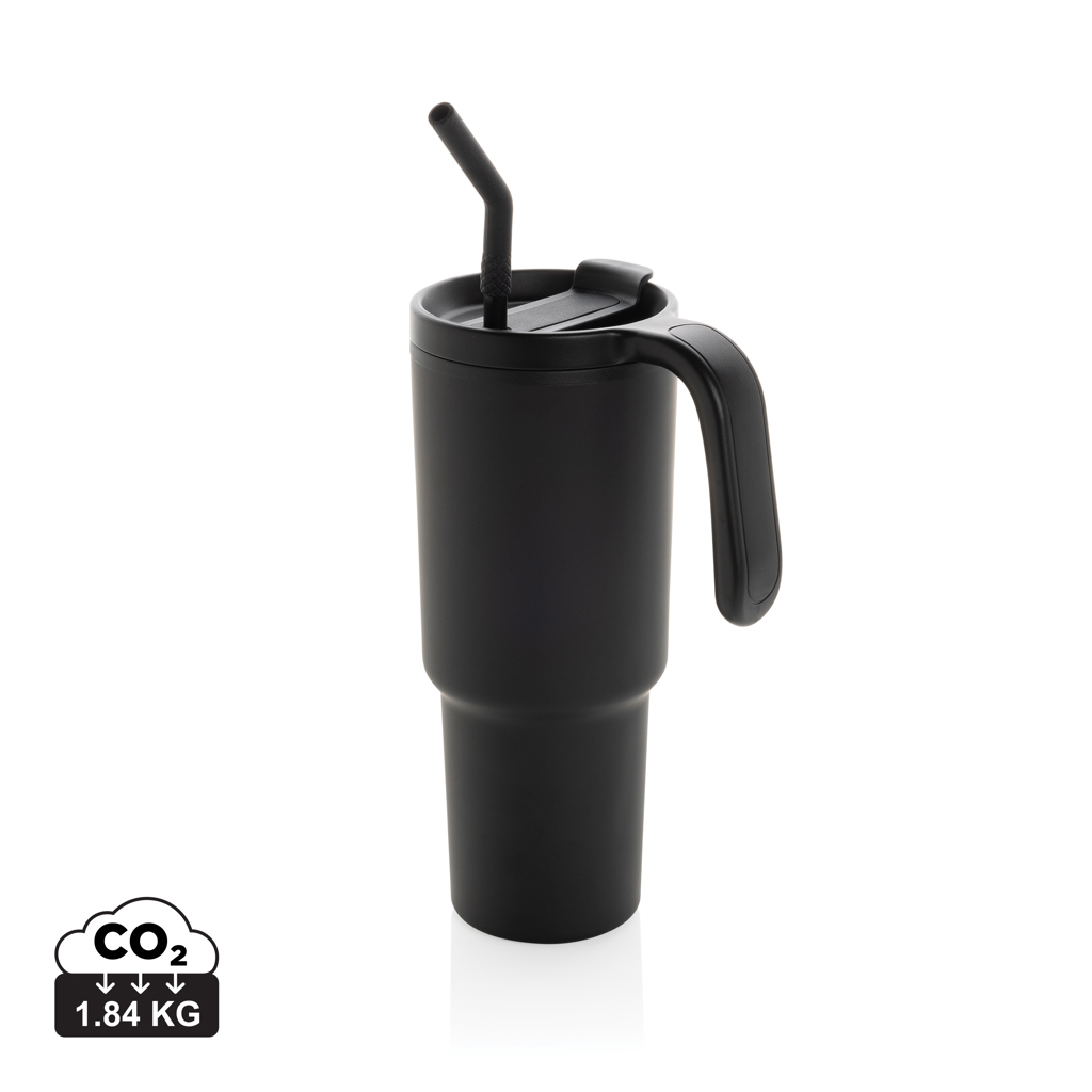 Tumbler | Recycled stainless steel & PP | 900ml | Full-colour printing | black