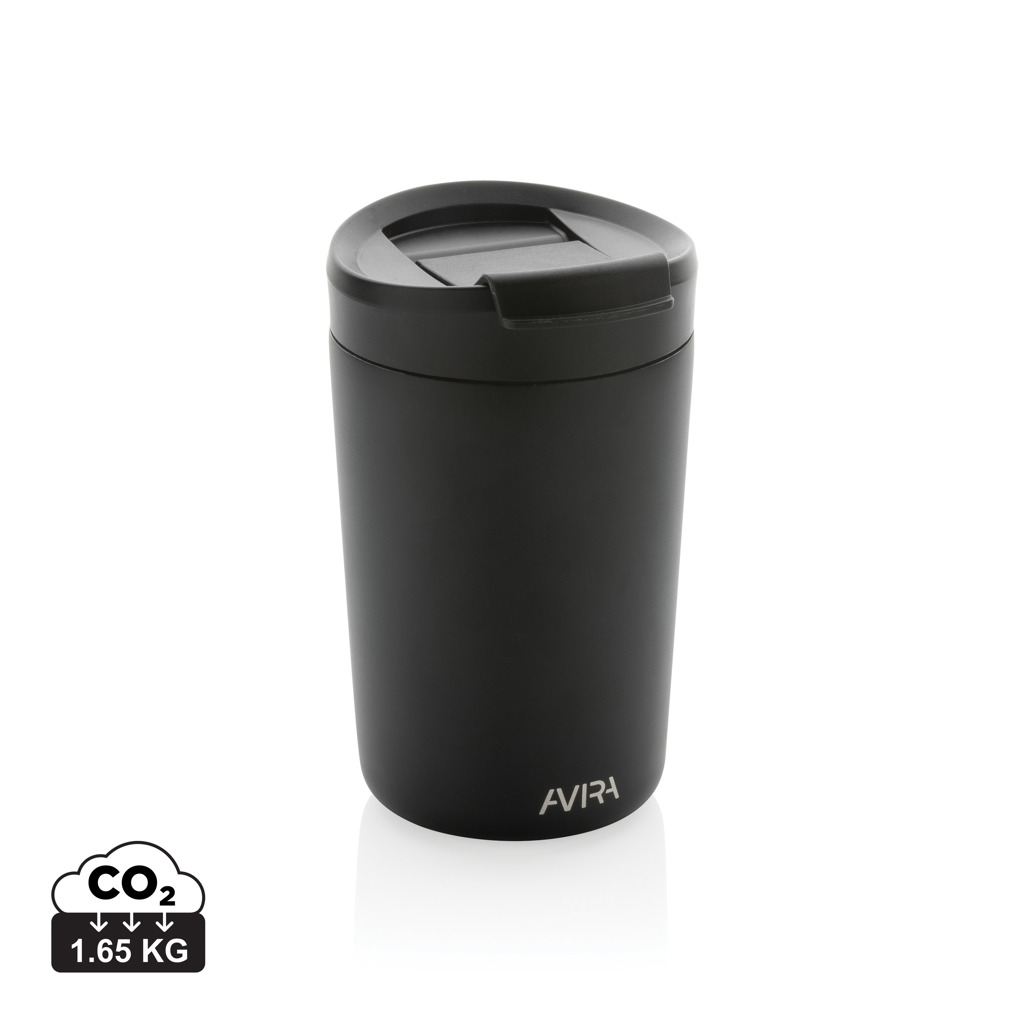 Gobelet isotherme Avira | PP Recyclé | 300ml | Garde au chaud jusqu'à 6h et au froid jusqu'à 8h | noir