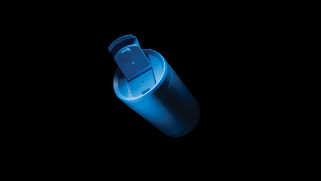 Avira thermosbeker | Gerecycled PP | 300ml | Warm tot 6u en koud tot 8u | blauw