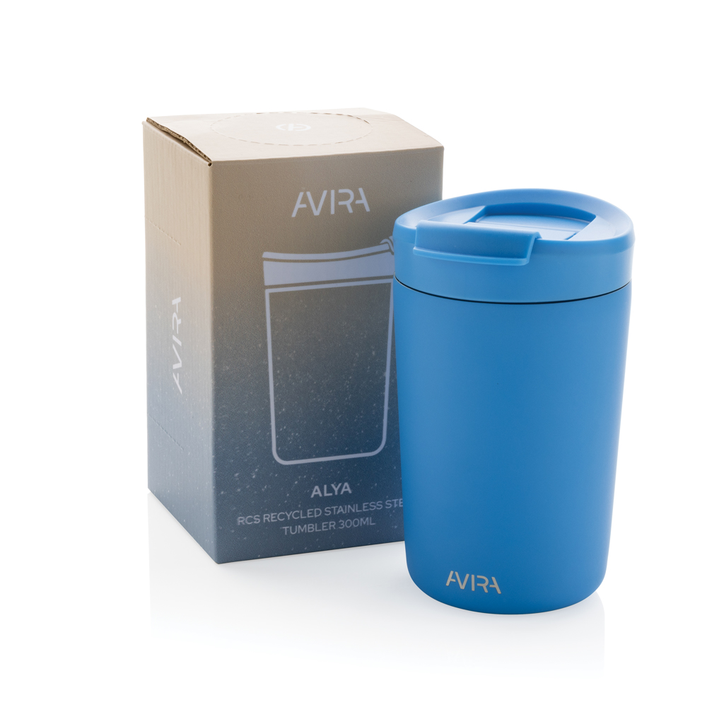 Avira thermosbeker | Gerecycled PP | 300ml | Warm tot 6u en koud tot 8u | blauw