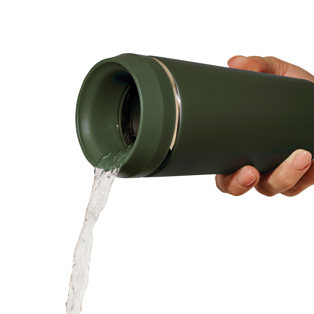 Gobelet isotherme Topl | Acier inoxydable | 354 ml | Couvercle 360° | Froid pendant 6 heures | Chaud pendant 1 heure | vert