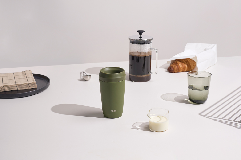 Tumbler termico Topl | Acciaio inossidabile | 354 ml | Coperchio 360° | Freddo per 6 ore | Caldo per 1 ora | verde