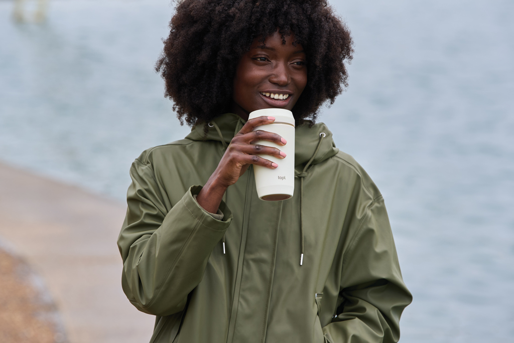 Topl Thermosbecher | Edelstahl | 354 ml | 360° Deckel | 5 Stunden warm | braun Topl Thermosbecher | Edelstahl | 354 ml | 360° Deckel | 5 Stunden warm | braun