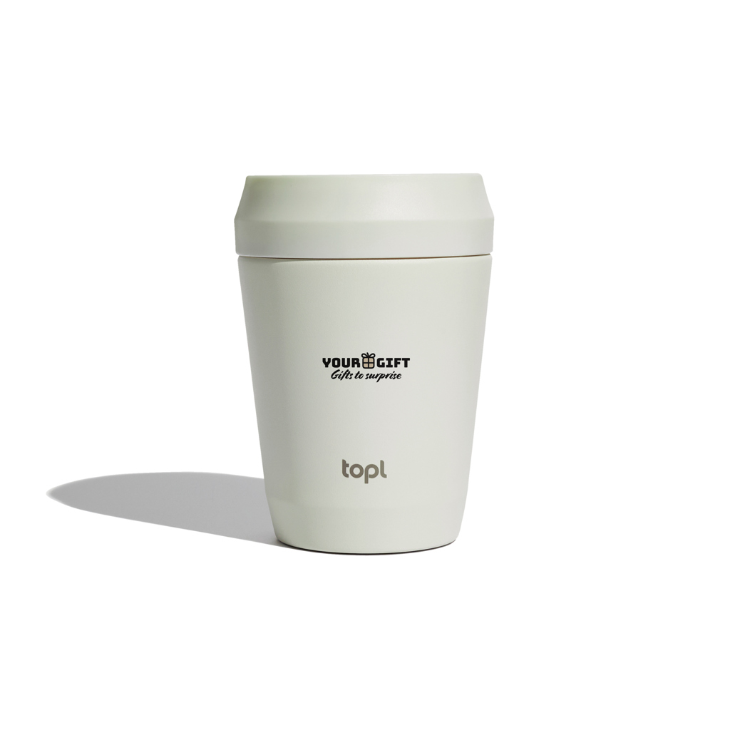 Topl thermosbeker | Roestvrij staal | 236 ml | 360° deksel | 5 uur warm | bruin