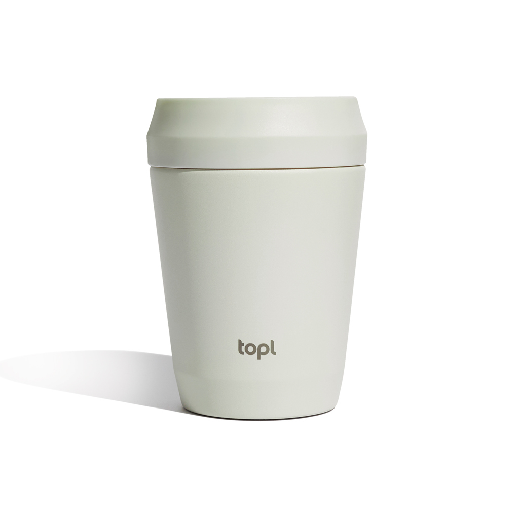 Topl thermosbeker | Roestvrij staal | 236 ml | 360° deksel | 5 uur warm | bruin