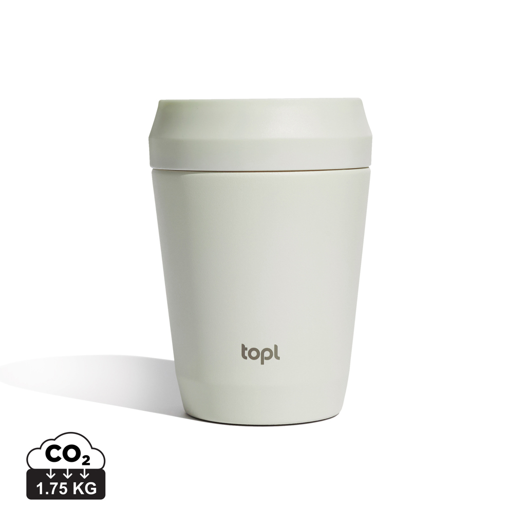 Topl thermosbeker | Roestvrij staal | 236 ml | 360° deksel | 5 uur warm | bruin