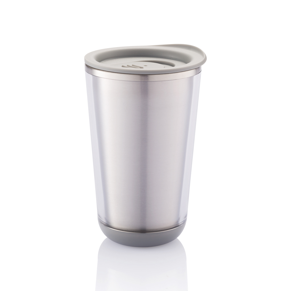 Thermo-cup à couvercle coulissant | RVS | 4h chaud - 8h froid | 350 ml | Grey (423)