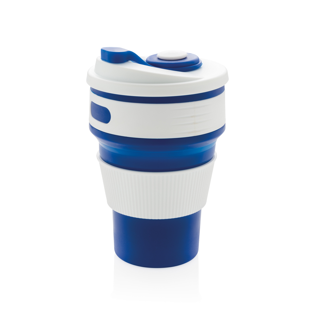 faltbarer Silikon-Becher, blau