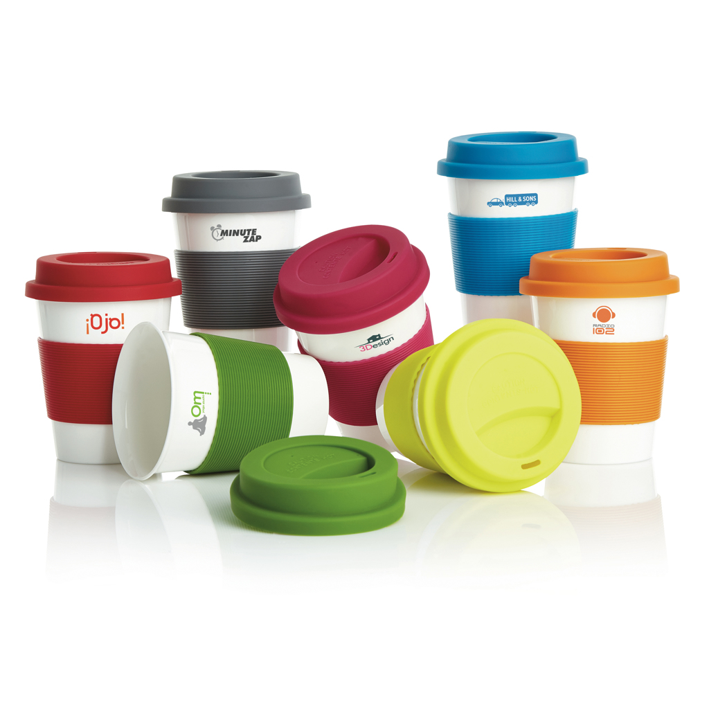Tasse à café à emporter | 100% végétal | 350 ml | Grey (Cool Grey 9;White)