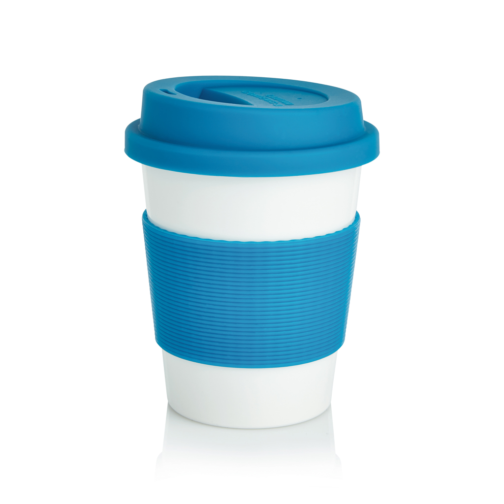 Tasse à café à emporter | 100% végétal | 350 ml | Blue (7461;White) Tasse à café à emporter | 100% végétal | 350 ml | Blue (7461;White)