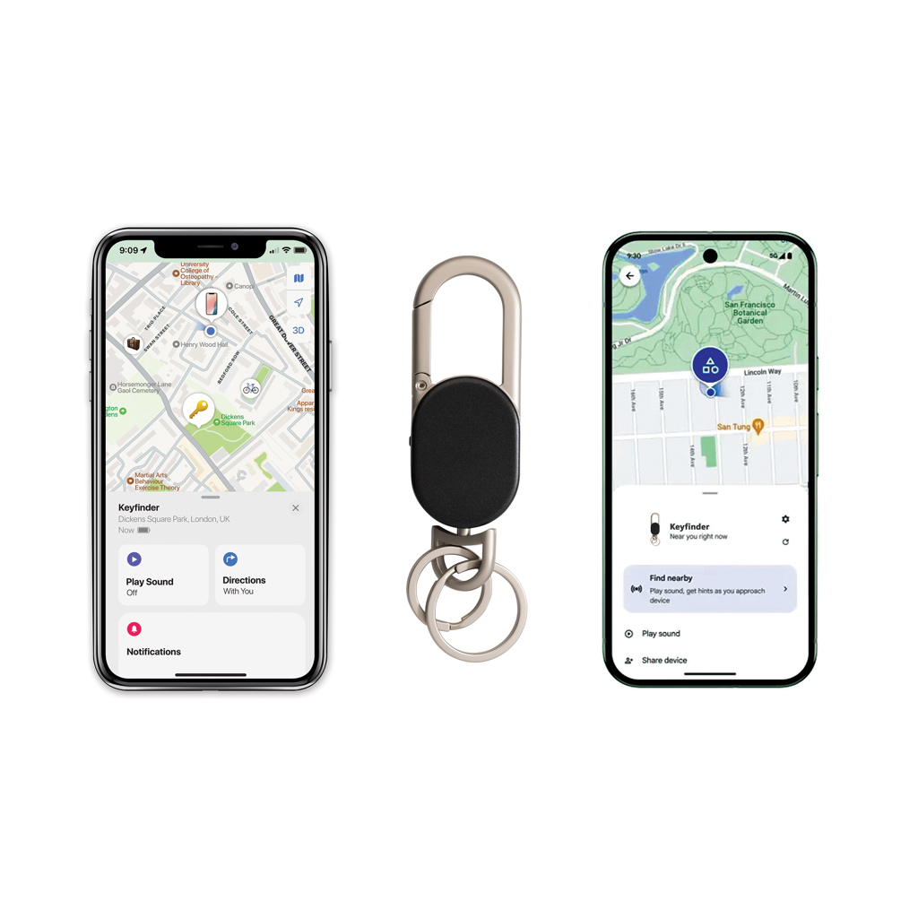 Sleutelvinder sleutelhanger | Wereldwijde lokalisatie | Geschikt voor Apple en Android | black