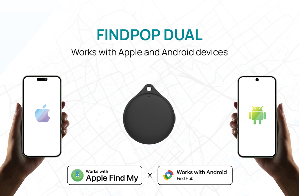 Gegenstandsfinder | RCS-zertifiziertes recyceltes ABS | Apple Find My & Android Find Hub | 100 dB | IPX5 | Schwarz