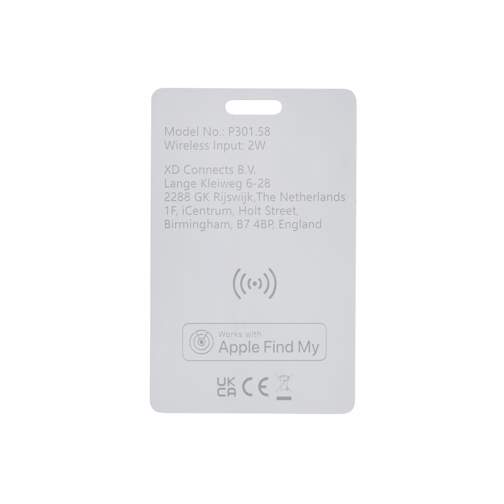 Carte Finder | ABS recyclé | Ultra fine | Étanche | Compatible avec Apple | Rechargeable | blanc Carte Finder | ABS recyclé | Ultra fine | Étanche | Compatible avec Apple | Rechargeable | blanc