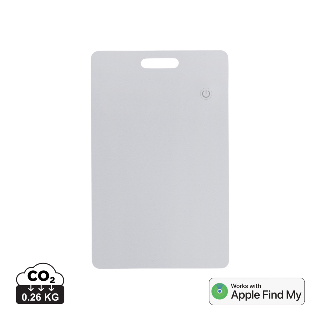 Finder card | Recycled ABS | Ultra thin | Waterproof | Compatible with Apple | Rechargeable | white